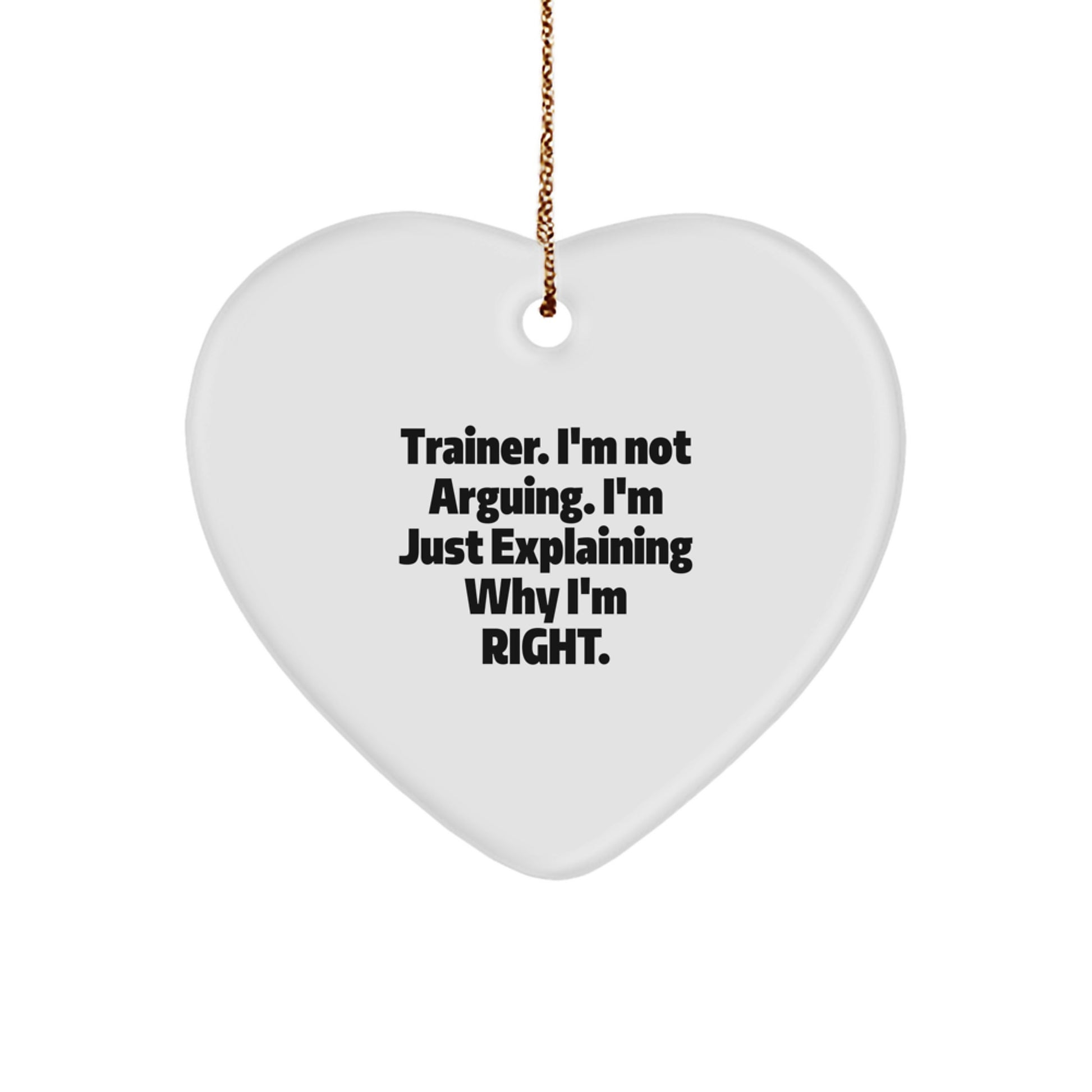 Funny Trainer Heart Ornament Gifts from Friends for Trainer Christmas Unique Gifts - Image 1