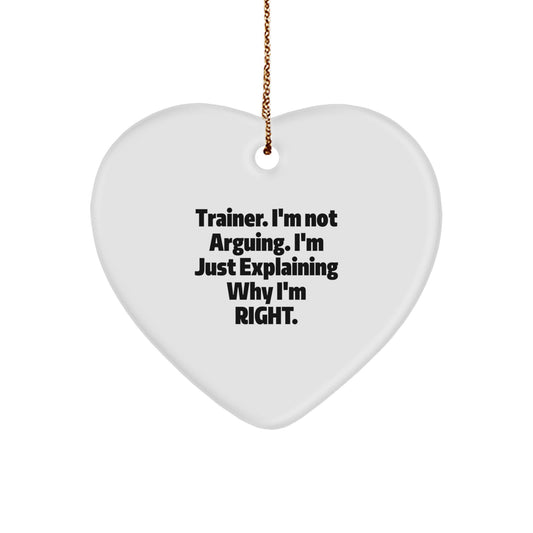 Funny Trainer Heart Ornament Gifts from Friends for Trainer Christmas Unique Gifts - Image 1