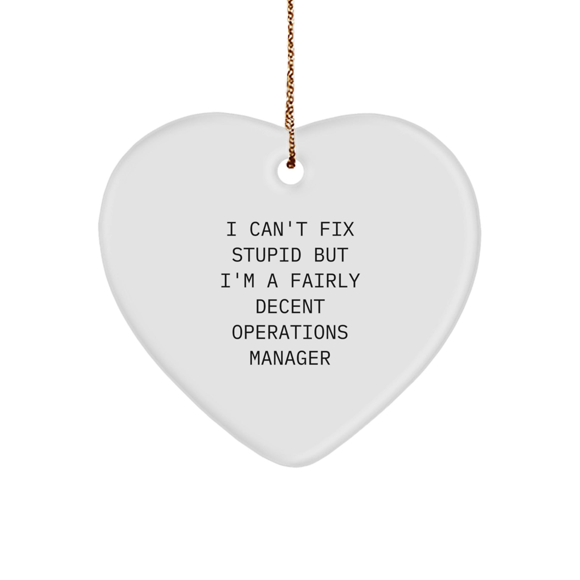 Funny Operations Manager Heart Ornament Gifts from Friends to Christmas Unique Gifts for Operations Manager - Image 1
