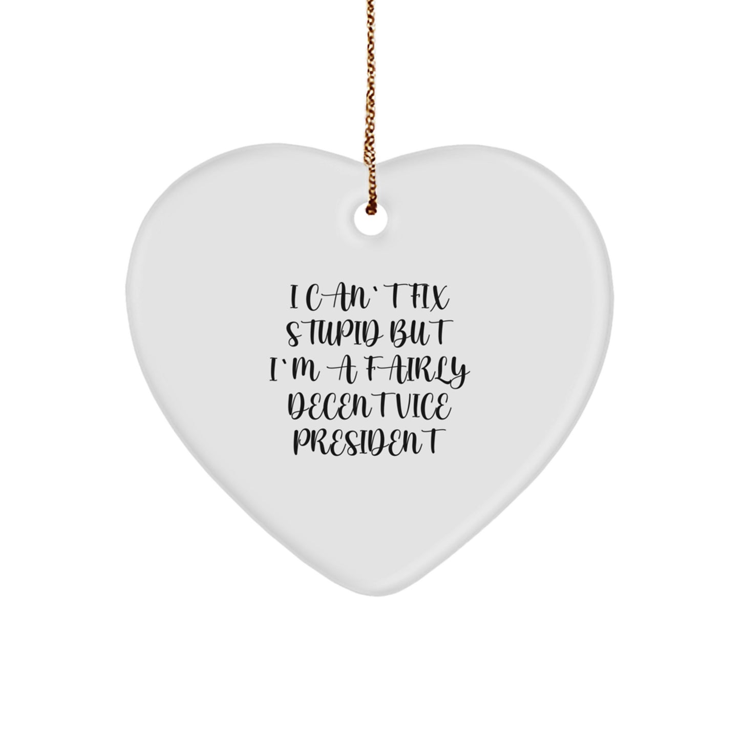 Funny Vice President Gifts for Men, Gifts from Coworkers, Heart Ornament, Christmas Unique Gifts - Image 1