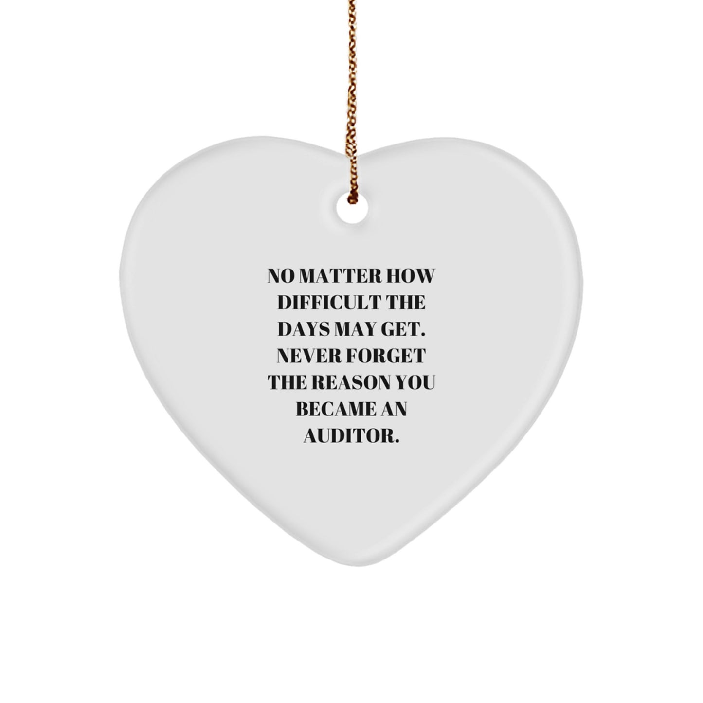 Funny Inspirational Auditor Heart Ornament Gifts from Friends Coworkers Family - Christmas Unique Gifts for Auditor Men Women - Image 1