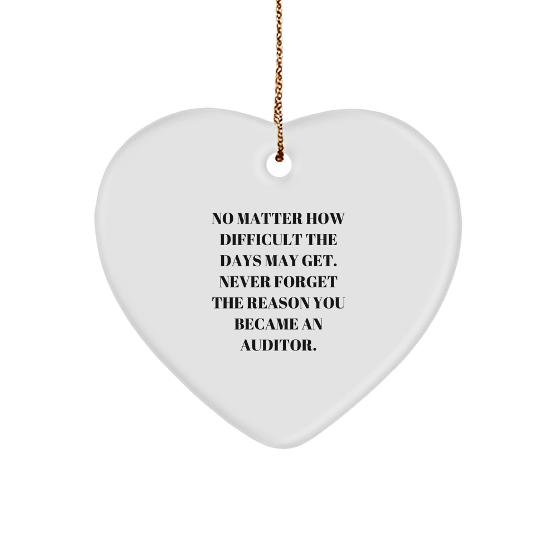 Funny Inspirational Auditor Heart Ornament Gifts from Friends Coworkers Family - Christmas Unique Gifts for Auditor Men Women - Image 1