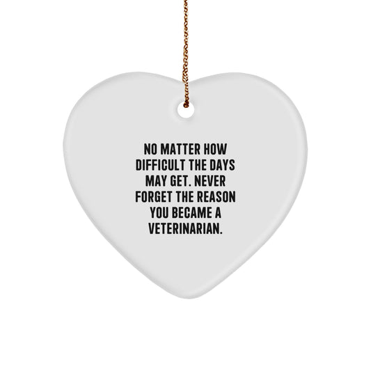 Funny Inspirational Veterinary Heart Ornament Gifts from Friends, Coworkers to Celebrate Christmas - Image 1