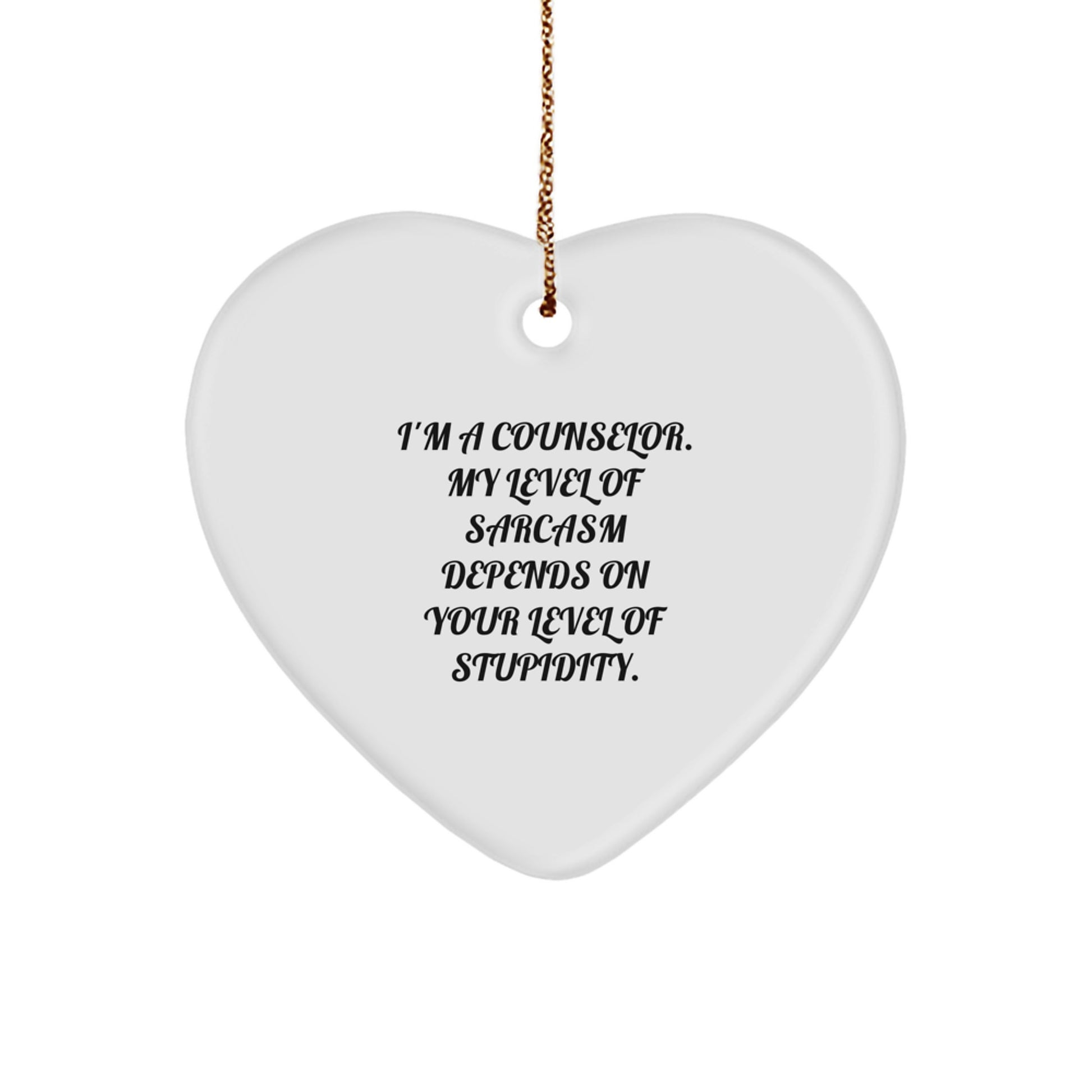Funny Counselor Gifts, Heart Ornament for Counselors, Christmas Unique Gifts from Friends to Counselor - Image 1