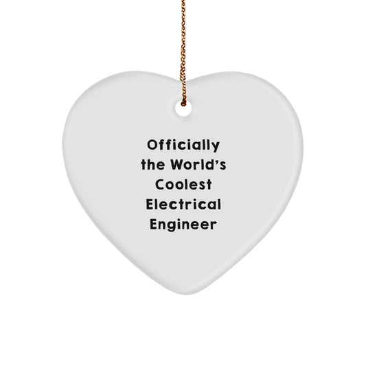 Funny Electrical Engineer Heart Ornament Gifts from Friends for Christmas Unique Gift - Image 1