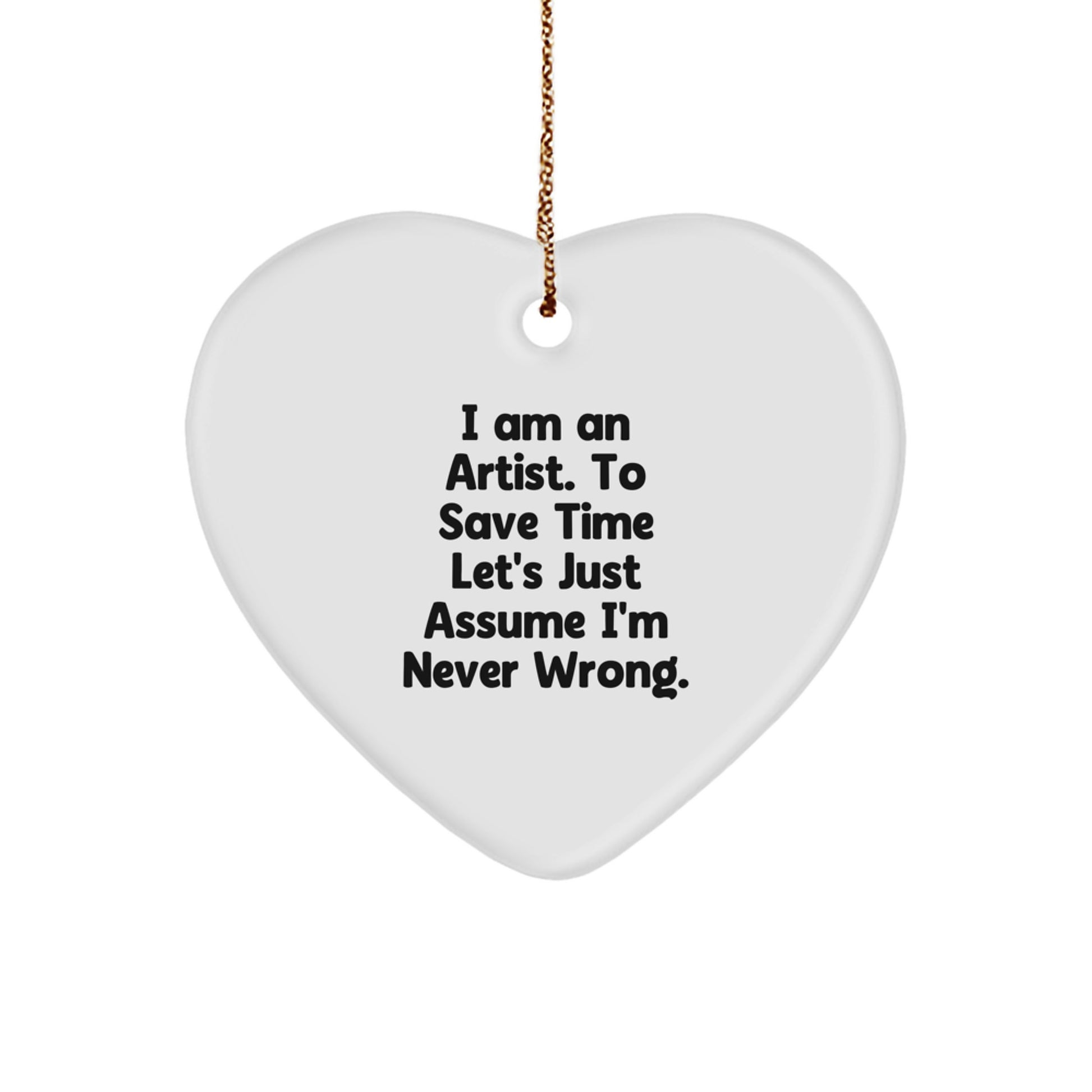 Funny Artist Heart Ornament Gifts from Men to Women Friends on Christmas Unique - Image 1