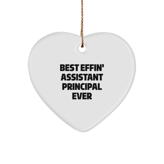 Funny Assistant Principal Gifts, Heart Ornament for Assistant Principals, Christmas Unique Gifts from Friends to Assistant Principals - Image 1