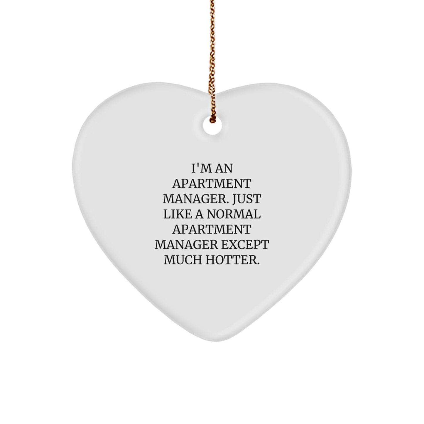 Funny Heart Ornaments Gifts from Husband for Apartment Manager Men Christmas Unique Presents - Image 1