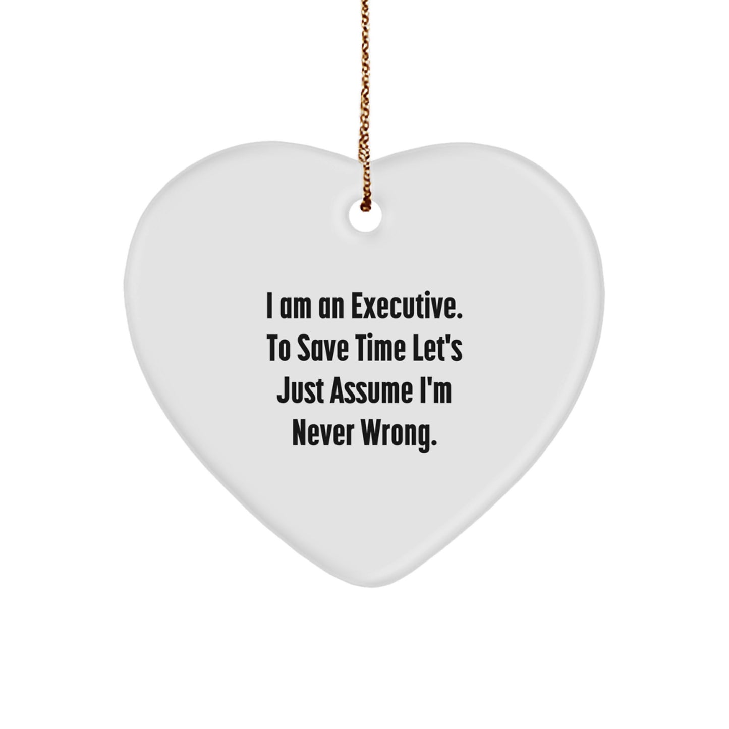 Funny Executive Heart Ornament Gifts from Men to Friends - Christmas Unique Office Decor - Image 1