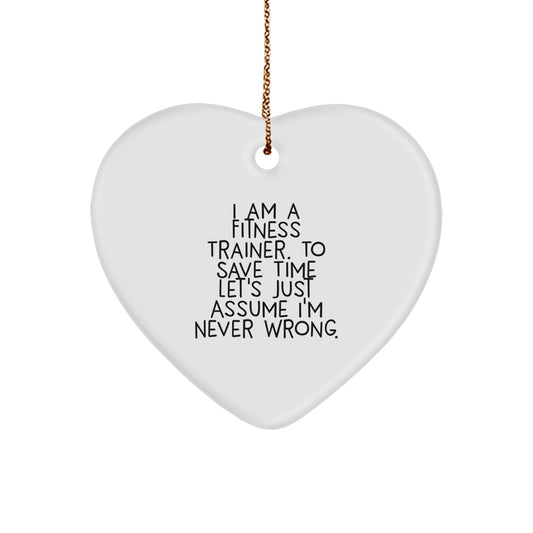 Funny Fitness Trainer Heart Ornament Gifts from Family to Fitness Trainer Friends this Christmas Season - Image 1