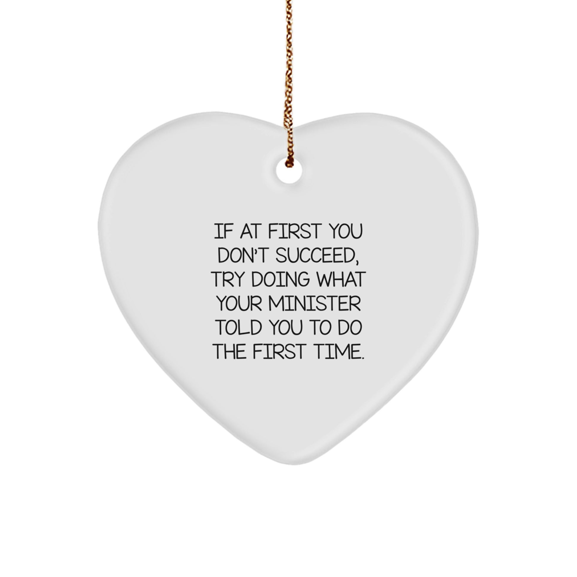 Funny Minister Heart Ornament Gifts from Friends for Christmas Unique Minister Gifts - Image 1