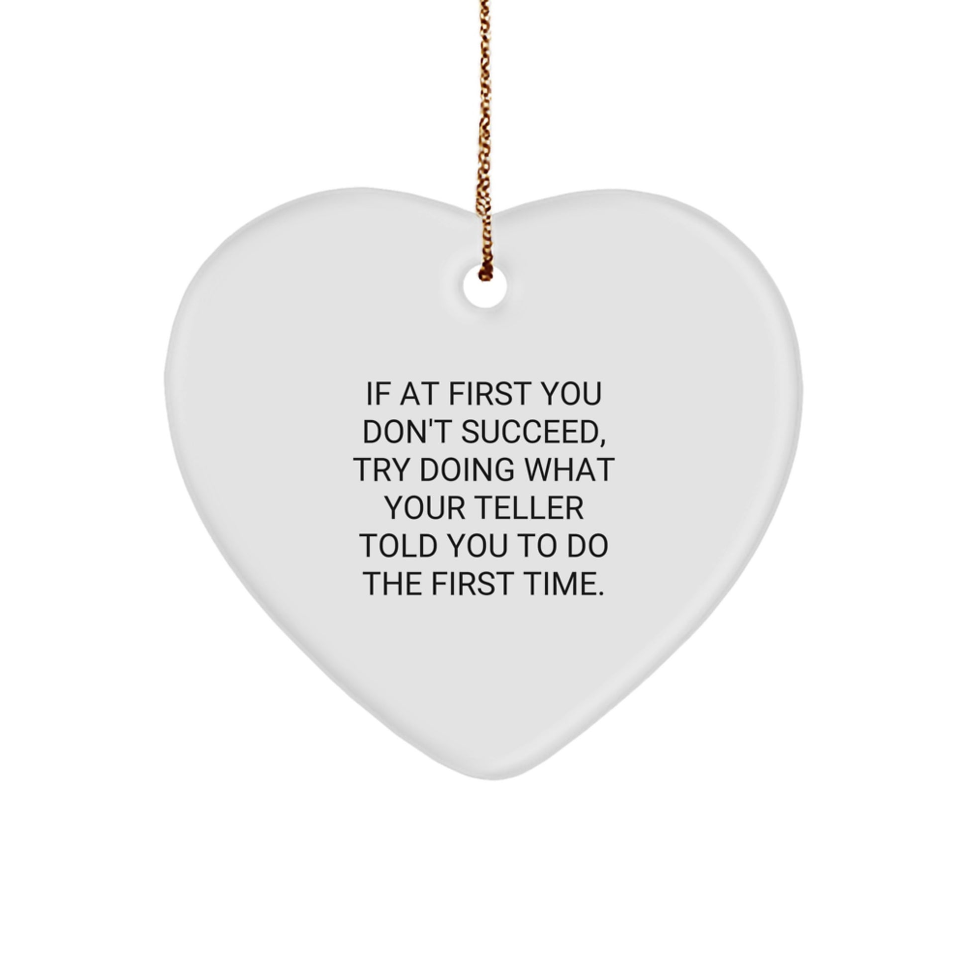 Funny Teller Heart Ornament, Gifts from Friends, Family, or Coworkers to Teller, Christmas Unique Gifts - Image 1
