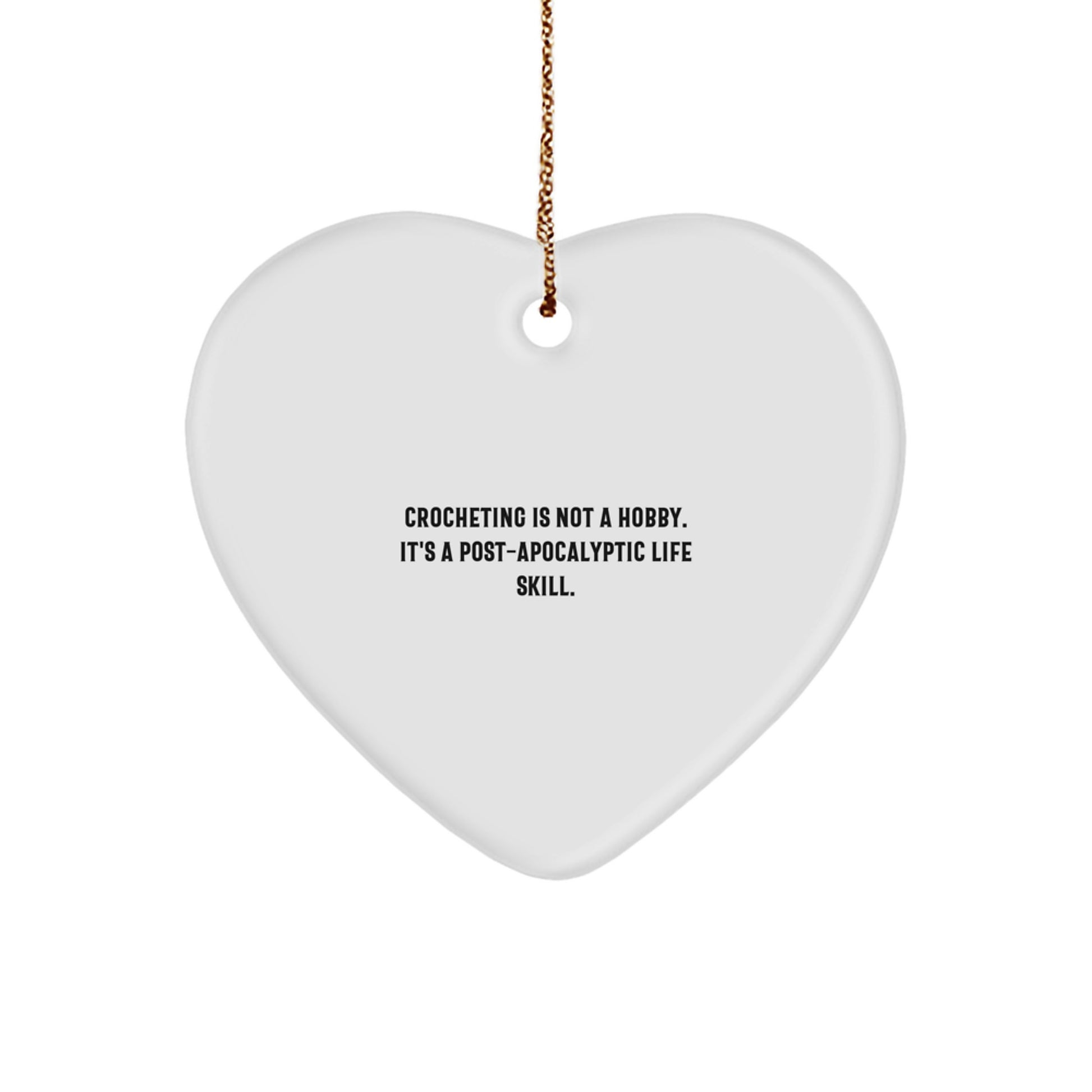 Funny Crocheting Heart Ornament Gifts from Friends and Family Members for Crocheting Lovers on Christmas - Image 1