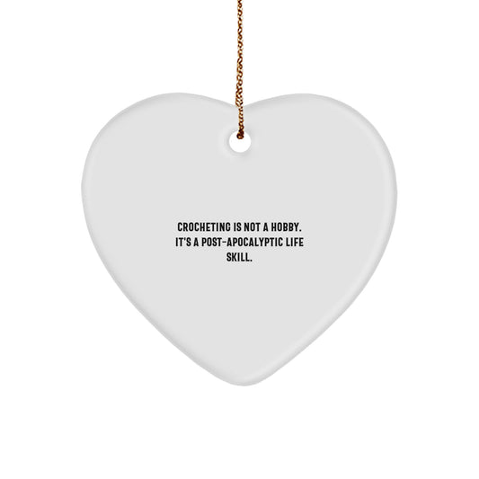 Funny Crocheting Heart Ornament Gifts from Friends and Family Members for Crocheting Lovers on Christmas - Image 1