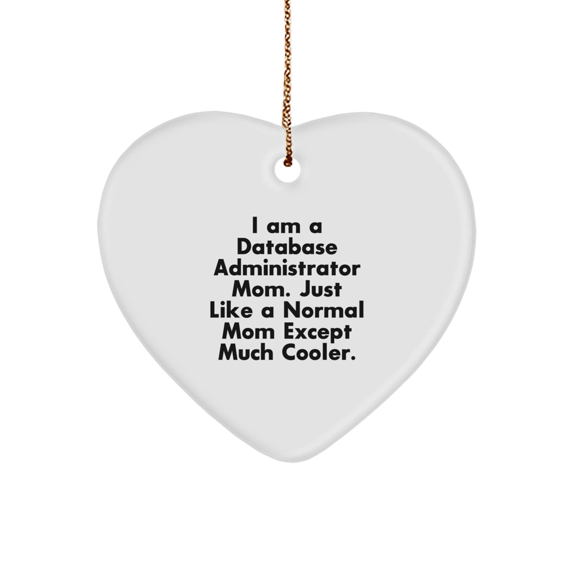 Funny Database Administrator Heart Ornament Gifts from Mom to Database Administrator - Image 1