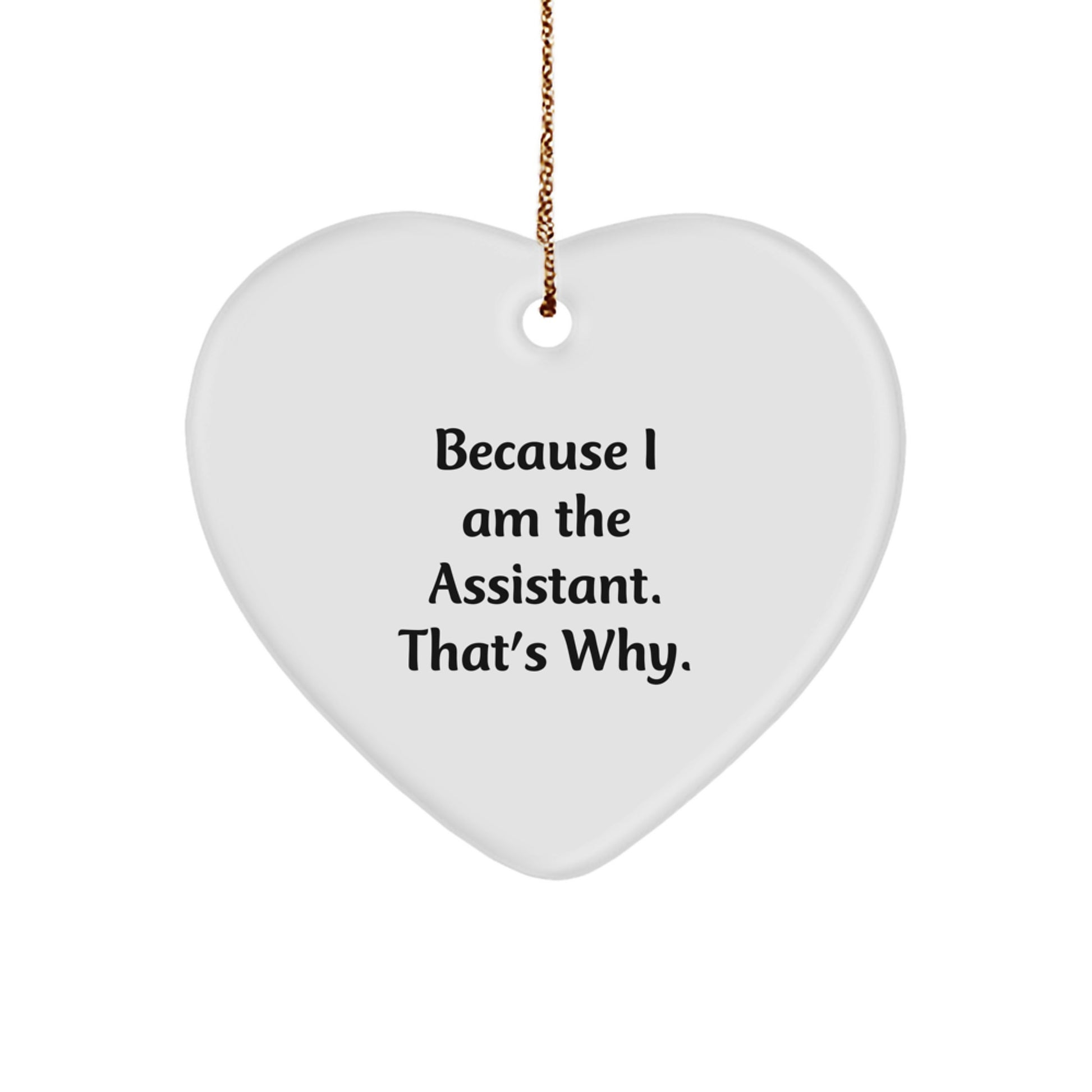 Funny Assistant Heart Ornament Gifts from Men to Assistant at Christmas Unique Gifts - Image 1