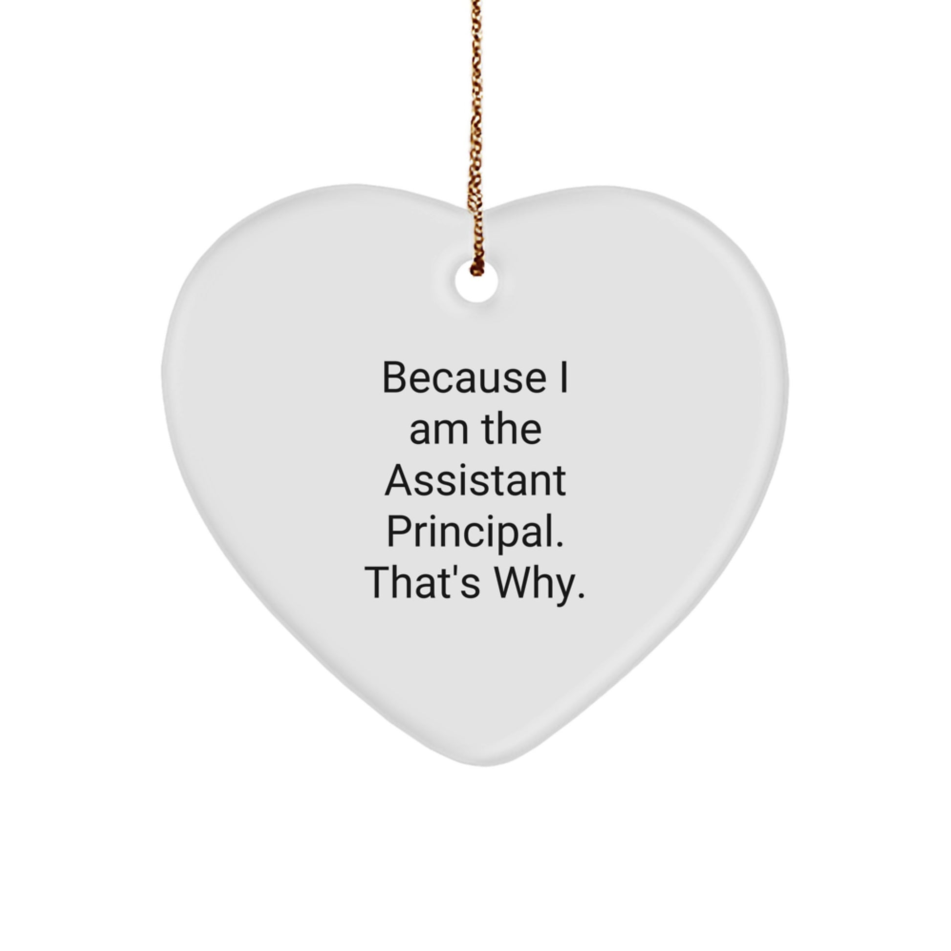 Funny Heart Ornament for Assistant Principals Gifts from Friends or Family - Christmas Unique Heart Shaped Decorations - Image 1
