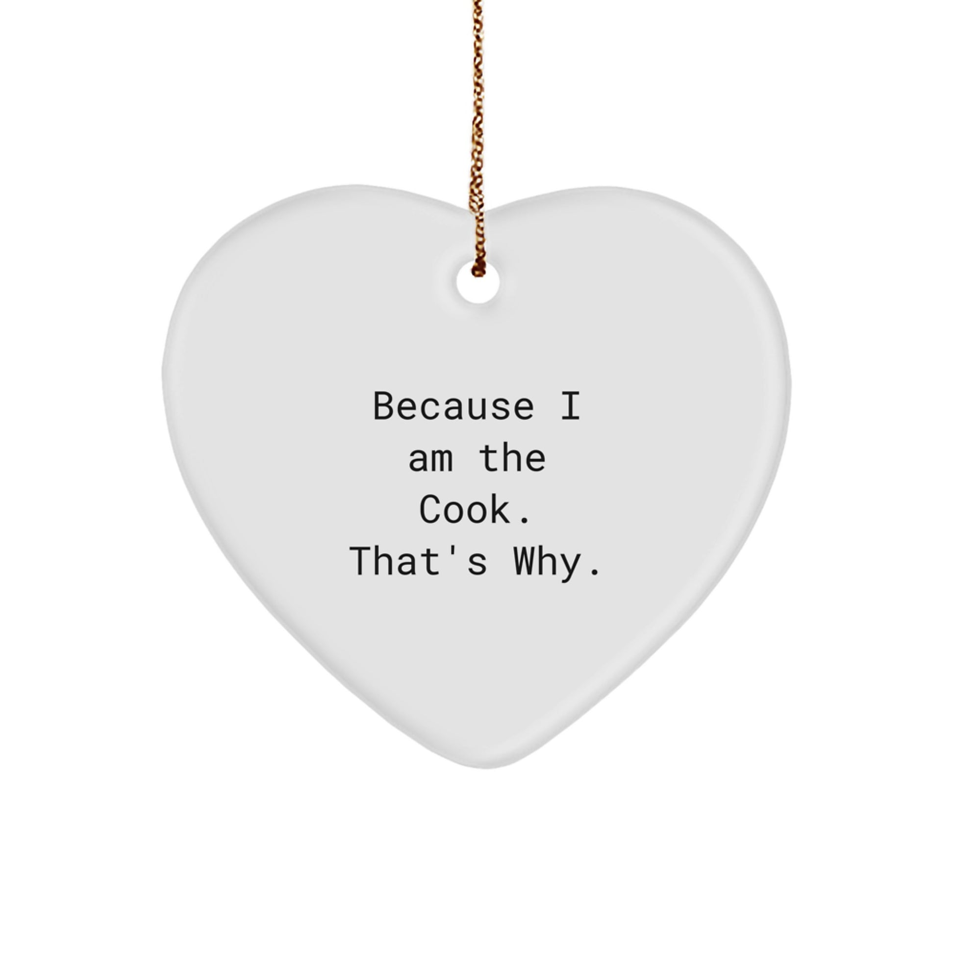 Funny Cook Heart Ornament Gifts from Men to Women Friends Christmas Unique - Image 1