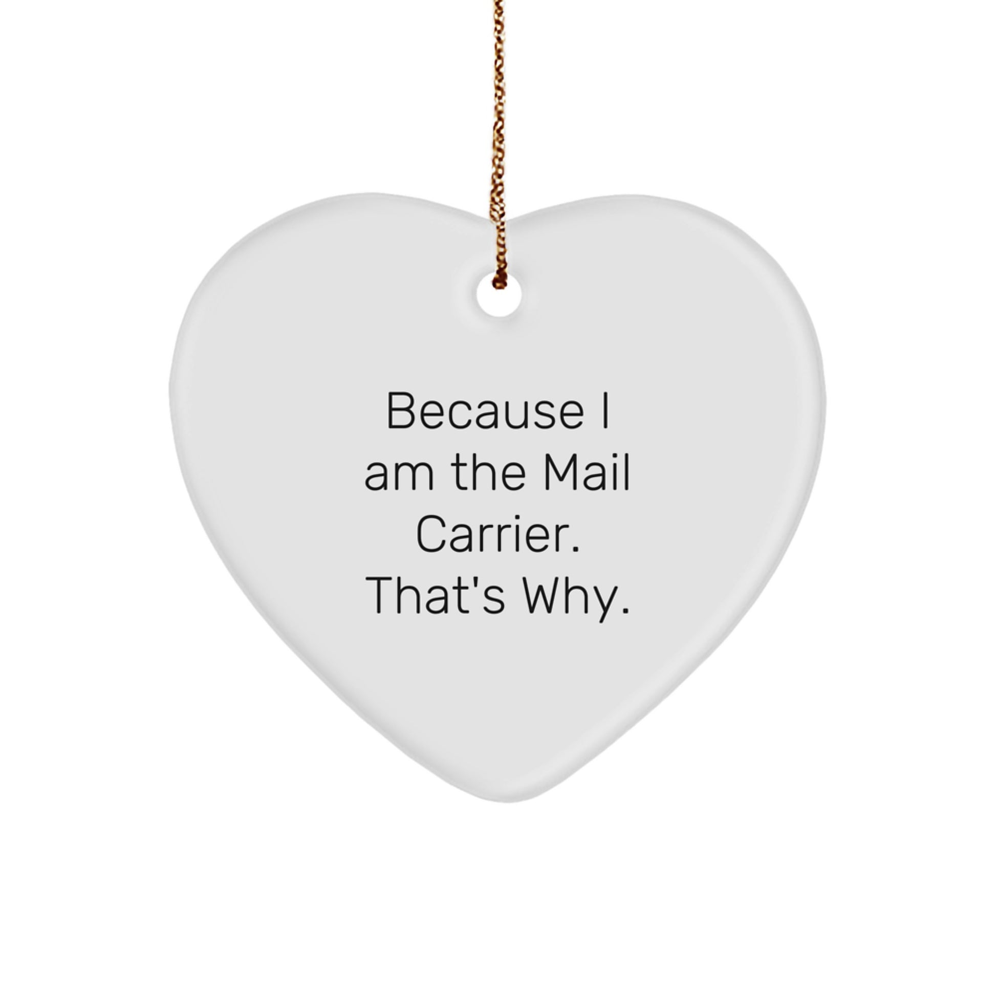 Funny Mail Carrier Heart Ornament Gifts from Family for Christmas Unique Mail Carrier Gifts - Image 1