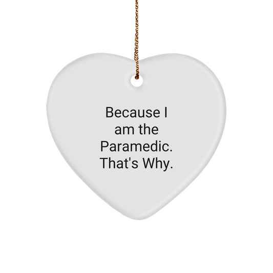 Funny Rescue Worker Heart Ornament Gifts for Rescue Worker Men, Gifts from Friends, Family, Coworkers - Christmas Unique Gifts - Image 1