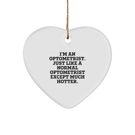 Funny Optometrist Gifts from Friends for Men Women Coworkers Family Members Heart Ornament Christmas Unique - Image 1