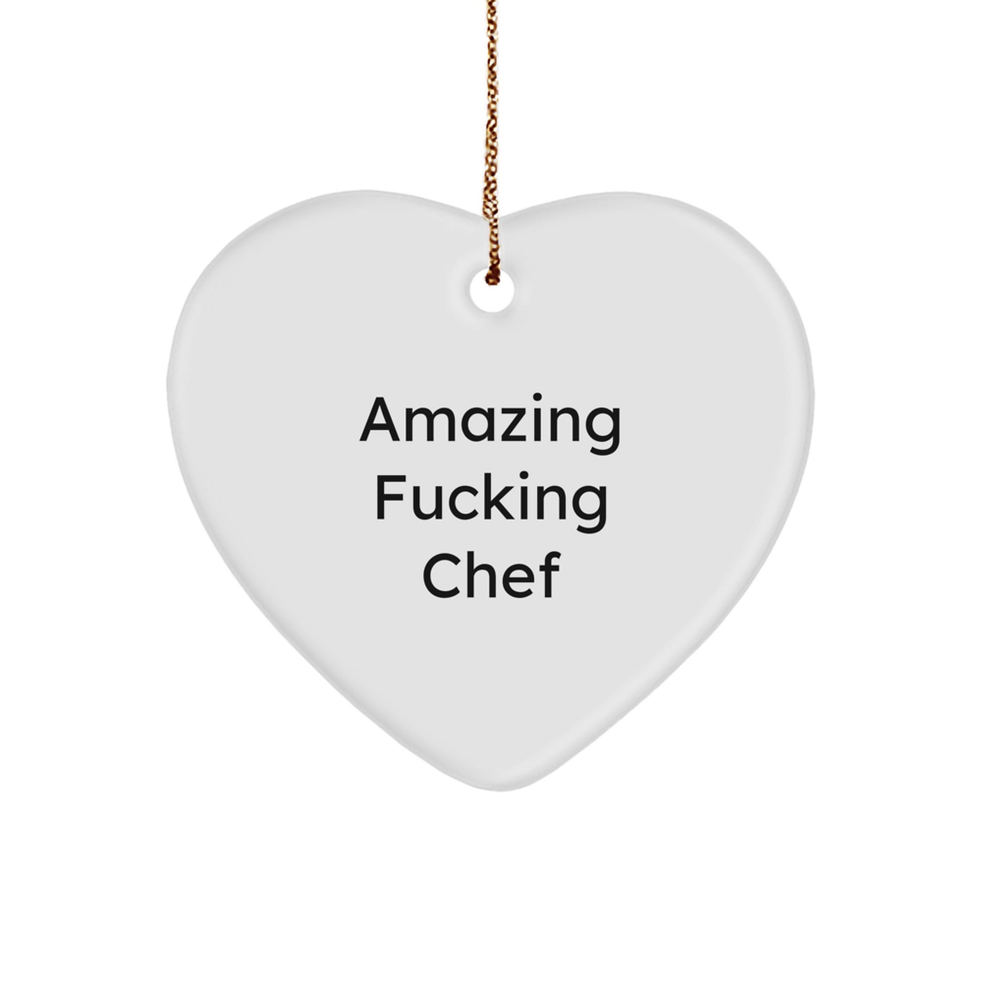 Funny Chef Heart Ornament Gifts from Friends for Men Christmas Unique Presents - Image 1