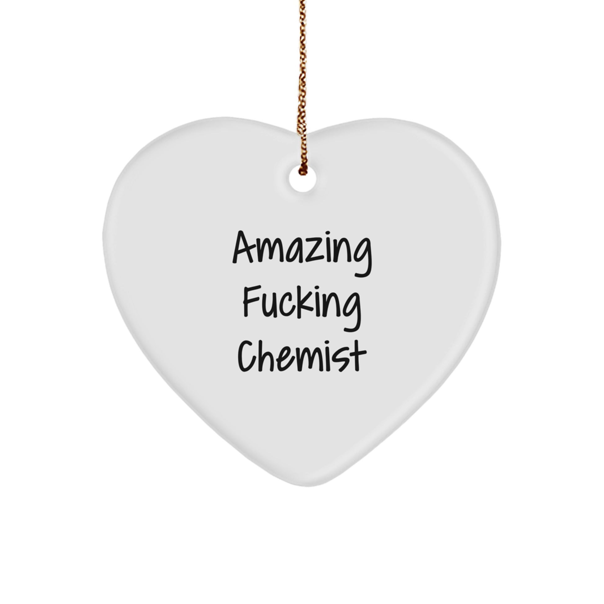 Funny Chemist Heart Ornament Gifts for Men Funny Chemist Gifts from Friends - Image 1