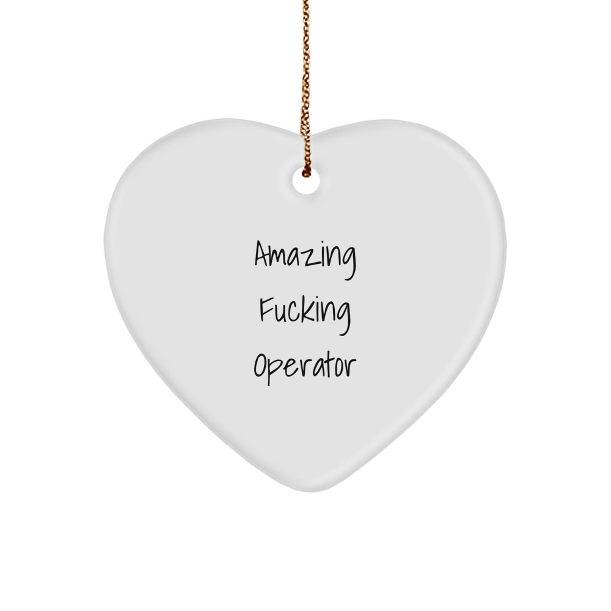 Funny Operator Heart Ornament Gifts from Friends for Christmas Unique Operator Decor - Image 1
