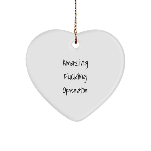 Funny Operator Heart Ornament Gifts from Friends for Christmas Unique Operator Decor - Image 1