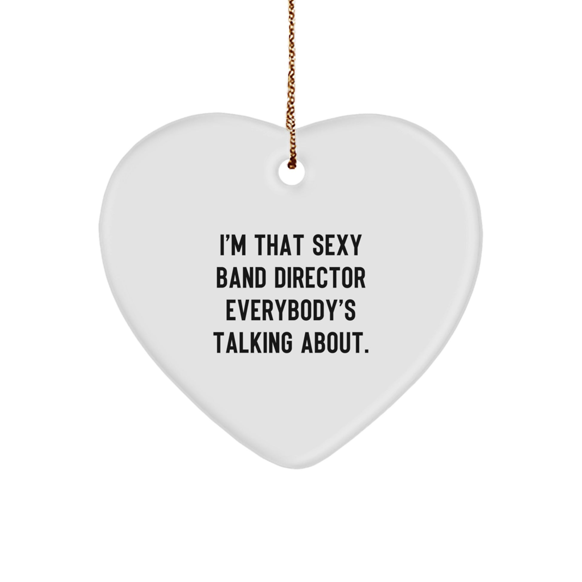 Gifts from Men for the Funny Band Director Heart Ornament, Christmas Decorations for Offices or Homes - Image 1