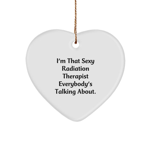 Funny Radiation Therapist Heart Ornament Gifts from Friends for Christmas Unique Gifts - Image 1