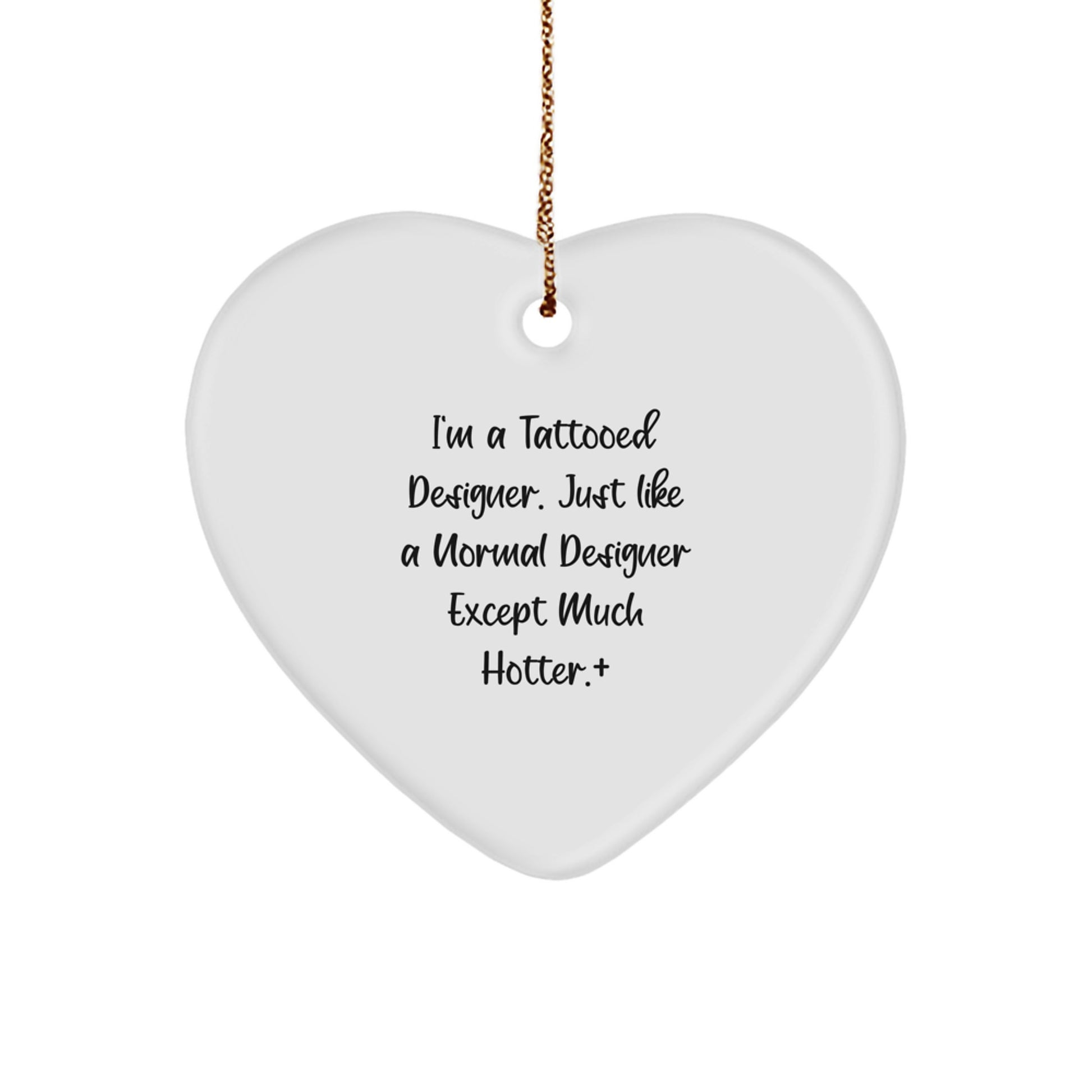 Funny Designer Gifts from Men for Women - Heart Ornament for Christmas Unique Gifts - Image 1