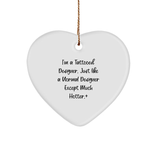 Funny Designer Gifts from Men for Women - Heart Ornament for Christmas Unique Gifts - Image 1