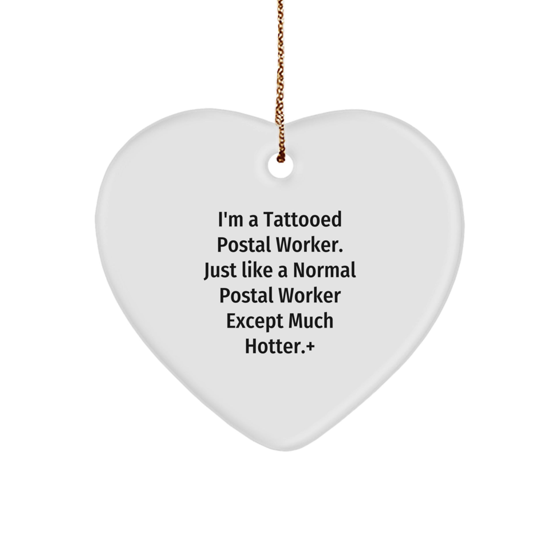 Funny Postal Worker Heart Ornament Gifts from Men, Women, Coworkers, Family - Christmas Unique Gifts for Postal Worker, Friends, Coworkers, Family - Image 1