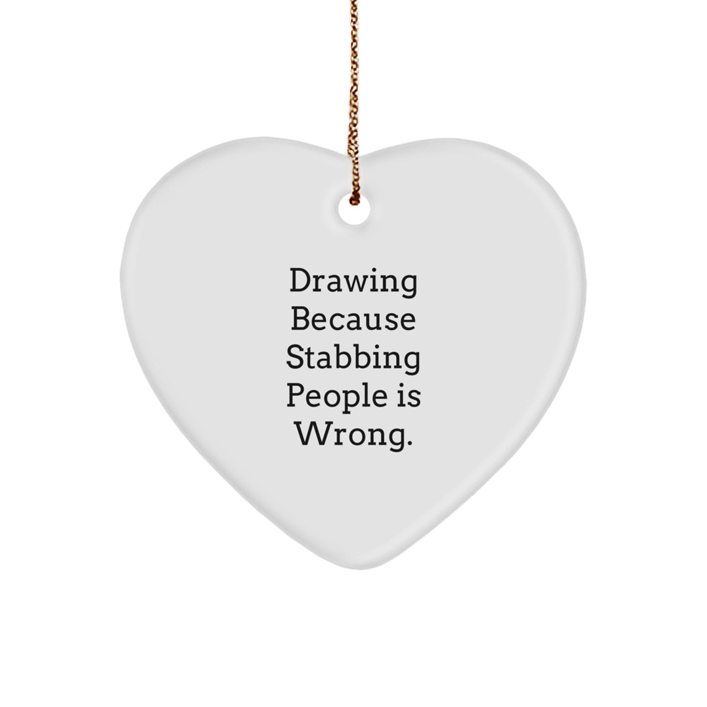 Funny Drawing Heart Ornament Gifts from Friends or Family for Men or Women on Christmas Unique Gifts - Image 1