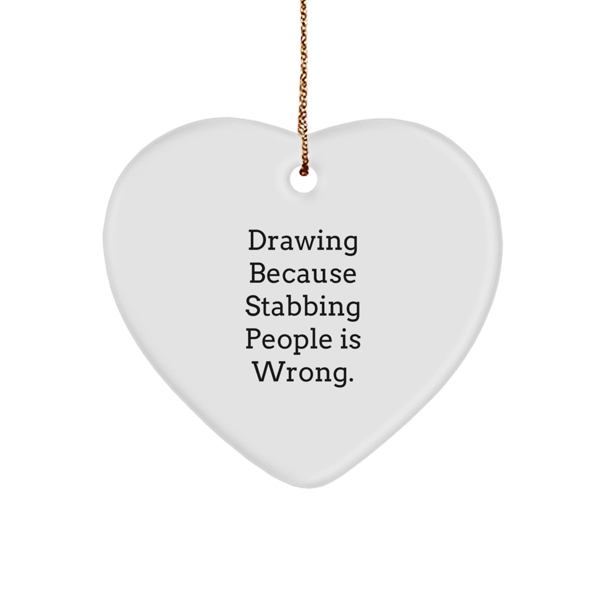 Funny Drawing Heart Ornament Gifts from Friends or Family for Men or Women on Christmas Unique Gifts - Image 1