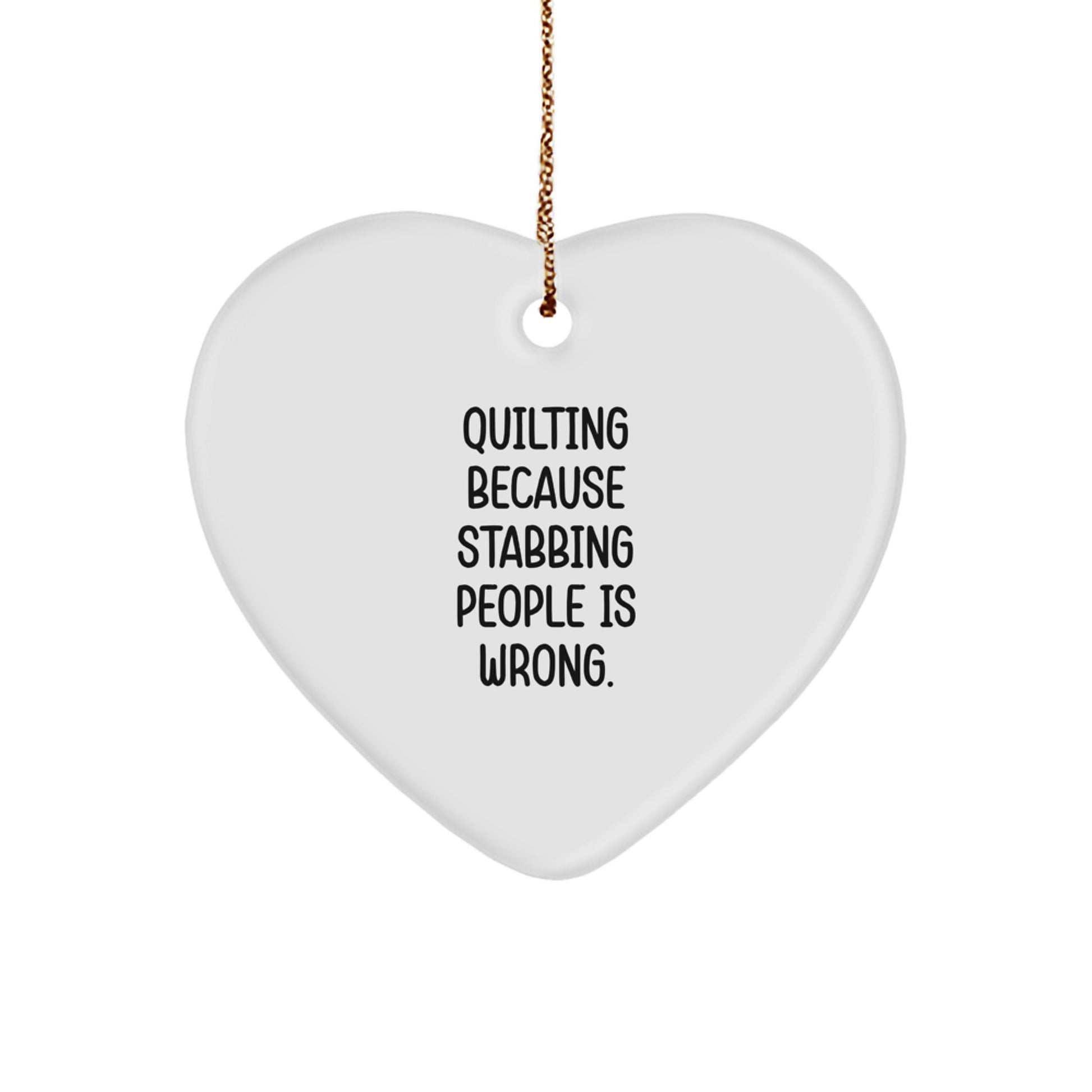 Funny Quilting Heart Ornament Gifts for Women from Friends and Family, Quilting Gifts for Quilting Lovers, Christmas Unique Ornaments - Image 1