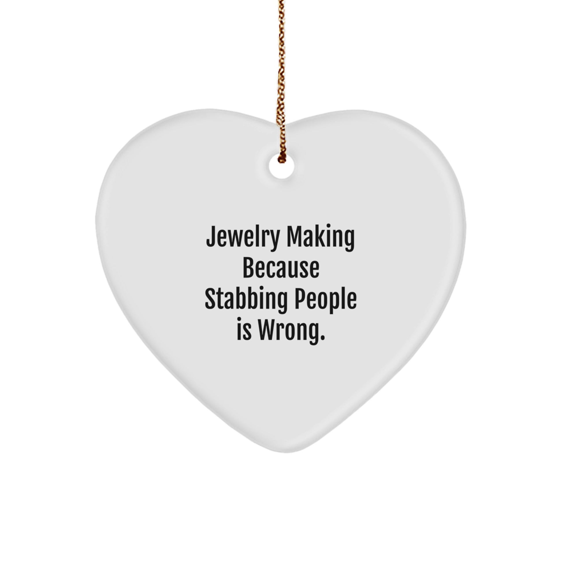 Funny Jewelry Making Heart Ornament Gifts from Family, Friends, or Men for Women, Sweethearts, or Coworkers - Christmas Unique Gifts Ideas - Image 1