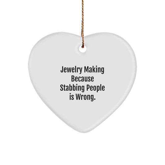 Funny Jewelry Making Heart Ornament Gifts from Family, Friends, or Men for Women, Sweethearts, or Coworkers - Christmas Unique Gifts Ideas - Image 1