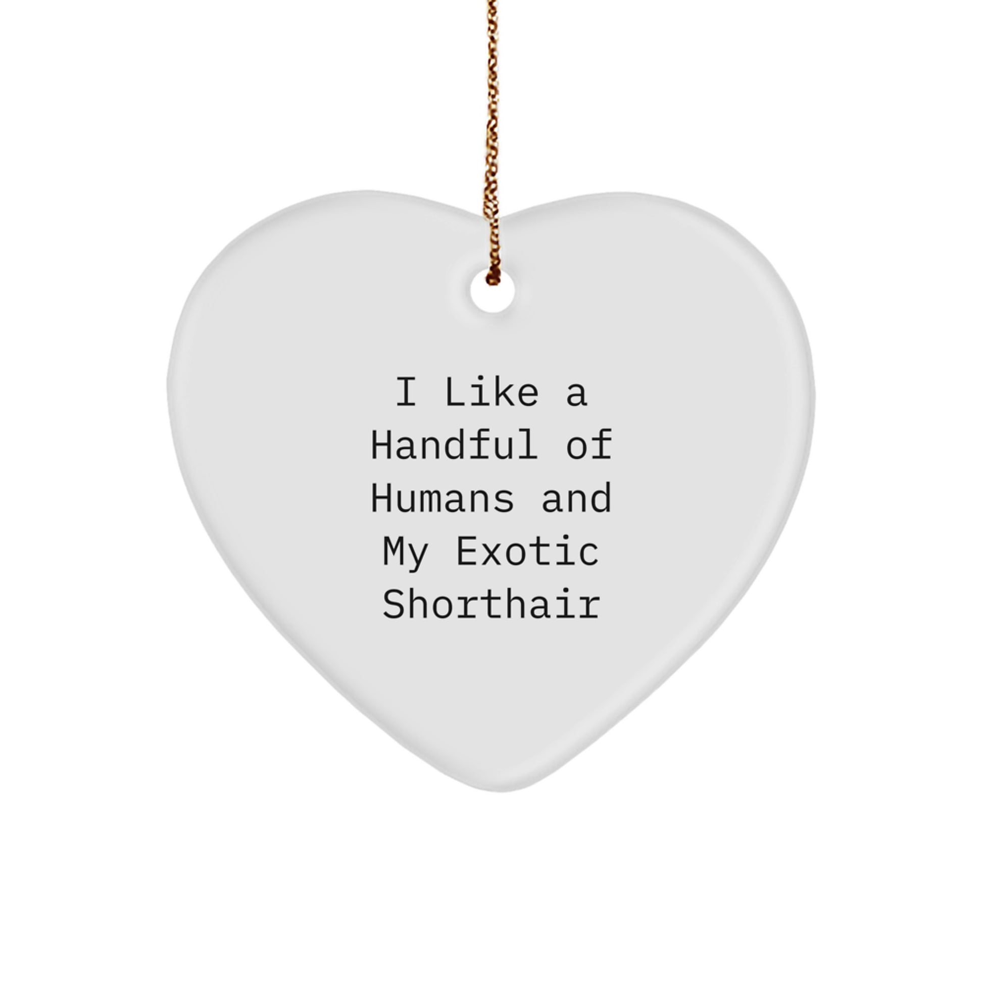 Exotic Shorthair Cat Gifts, Funny Quote Heart Ornament, Perfect for Exotic Shorthair Cat Lovers, Gifts from Men to Exotic Shorthair Cat Owners, Gifts for Exotic Shorthair Cat at Christmas - Image 1