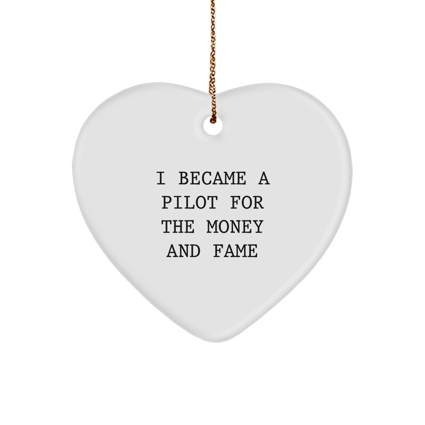 Funny Pilot Heart Ornament Gifts for Men from Family - Perfect Christmas Unique - Image 1