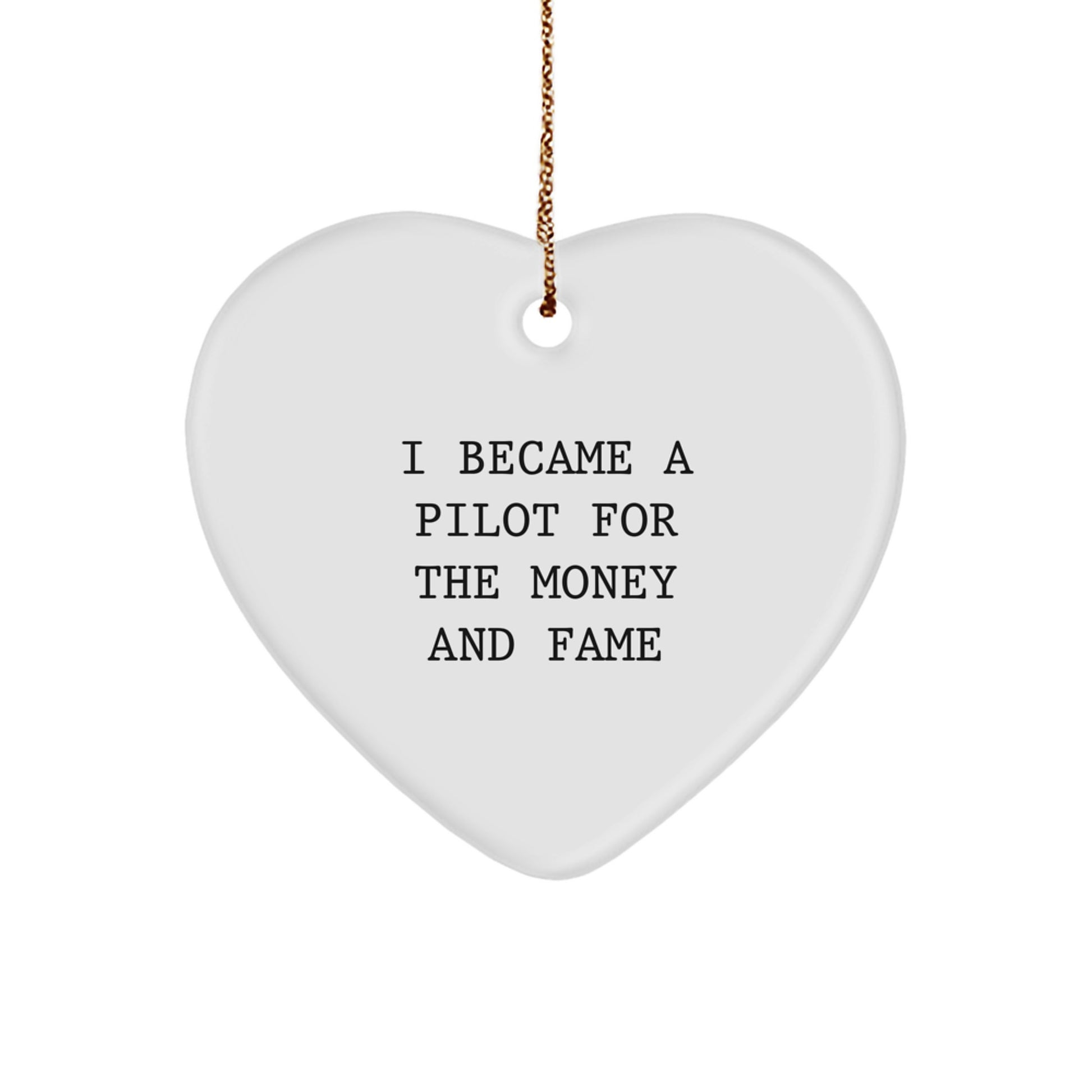 Funny Pilot Heart Ornament Gifts for Men from Family - Perfect Christmas Unique - Image 1