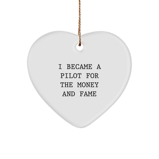 Funny Pilot Heart Ornament Gifts for Men from Family - Perfect Christmas Unique - Image 1