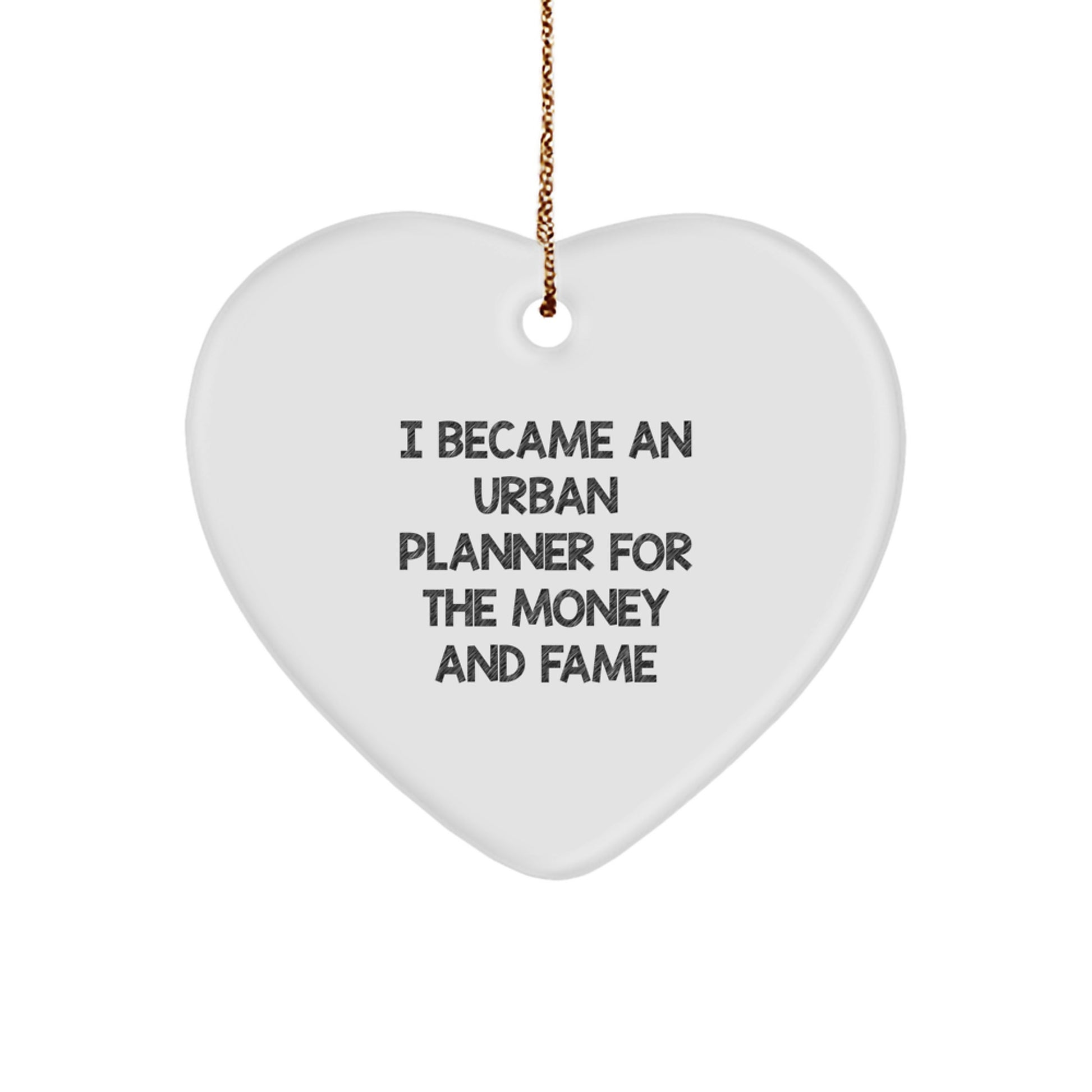 Funny Urban Planner Gifts from Friends - Heart Ornament for Men Women Urban Planner Colleagues Christmas Unique Gifts - Image 1
