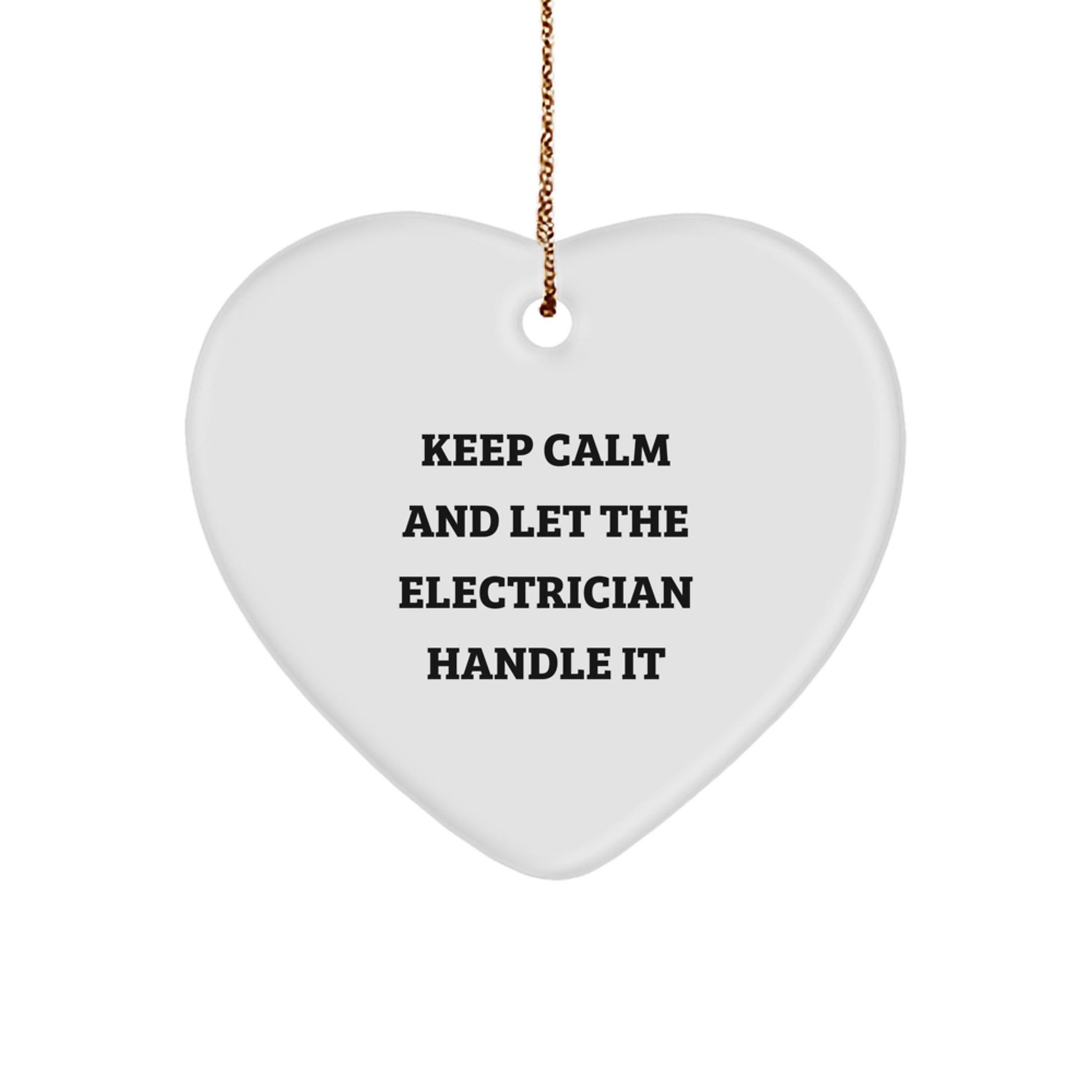 Funny Electrician Heart Ornament Gifts from Men, Women, Friends to Electrician, Christmas Unique Ornaments - Image 1