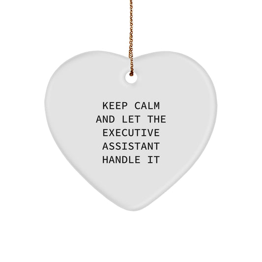 Funny Executive Assistant Heart Ornament Gifts from Friends for Christmas Unique - Image 1