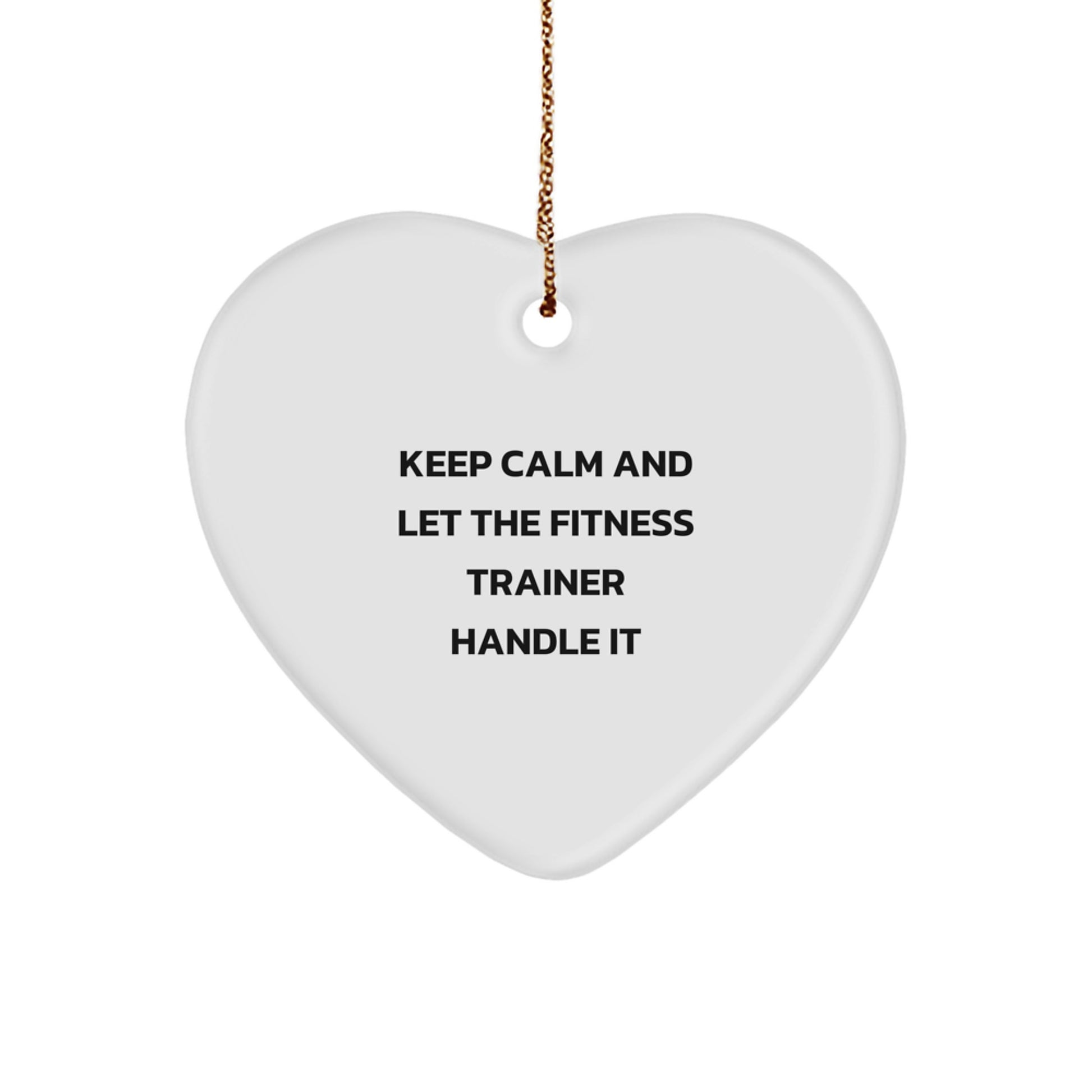 Funny Fitness Trainer Heart Ornament Gifts from Men to Fitness Trainers for Christmas Unique - Image 1
