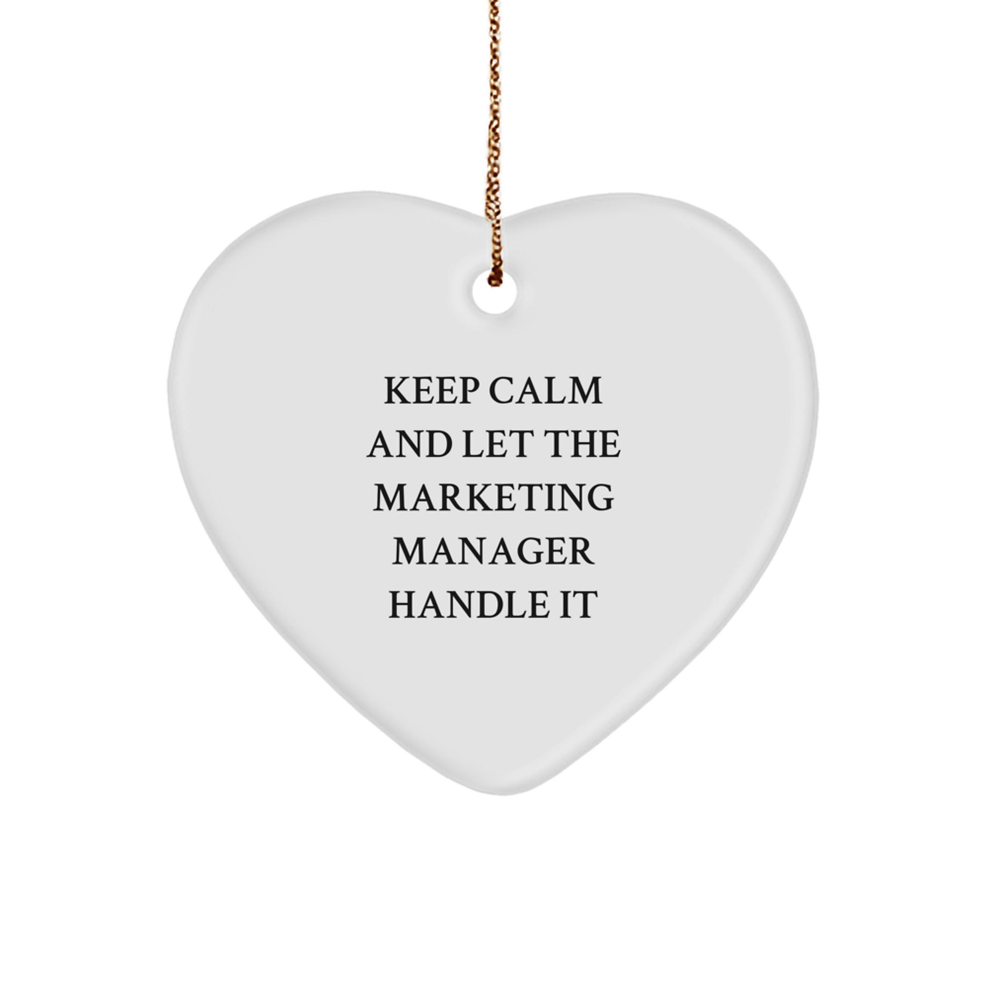 Funny Marketing Manager Heart Ornaments, Gifts from Family, Friends, or Coworkers for Marketing Manager, Marketing Manager Christmas Unique Gifts - Image 1