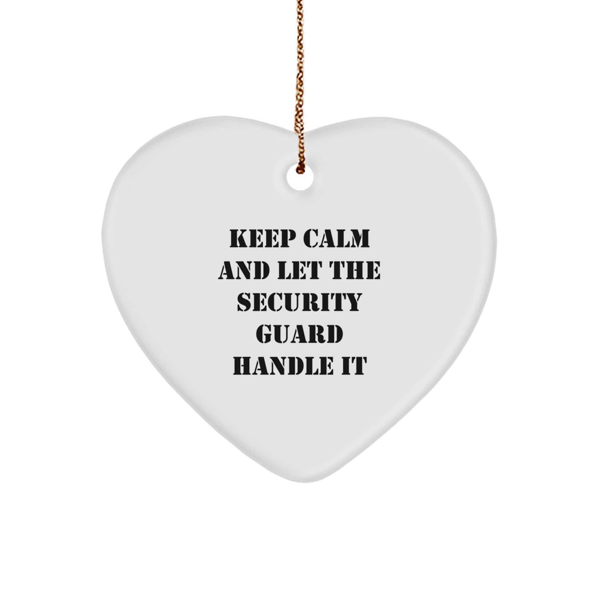 Funny Security Guard Heart Ornament Gifts from Friends for Security Guard Men - Image 1