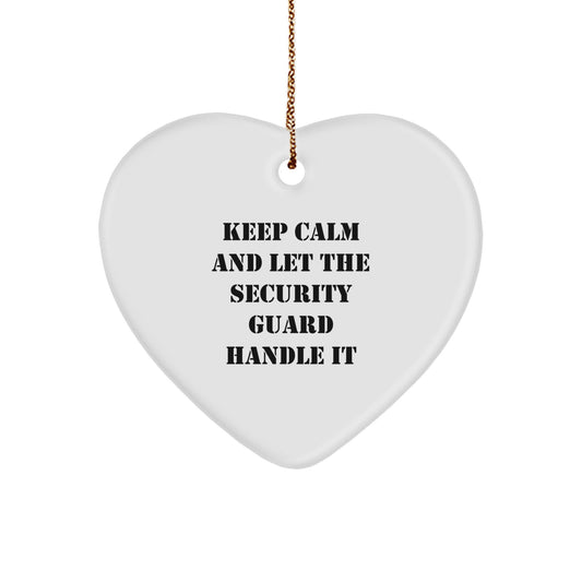 Funny Security Guard Heart Ornament Gifts from Friends for Security Guard Men - Image 1